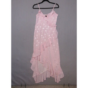 Japna Dress Pink‎ Floral Ruffle Fairy Whimsical Cottage Core Grunge Coquette